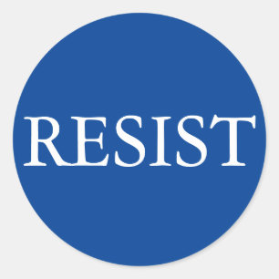 Sticker Rond RÉSISTEZ autour de l'autocollant