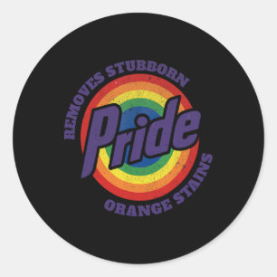 Sticker Rond Résistez Trump Enlevez Taches Orange Tenaces Fiert