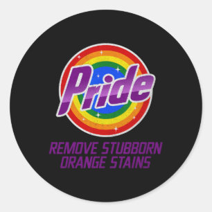 Sticker Rond Résistez Trump Supprimez les taches orange tenaces
