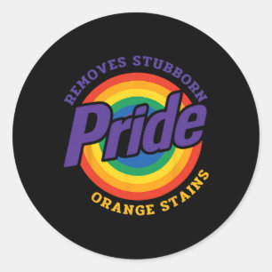 Sticker Rond Résistez Trump Supprimez les taches orange tenaces