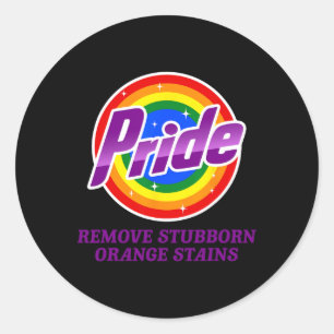 Sticker Rond Résistez Trump Supprimez les taches orange tenaces