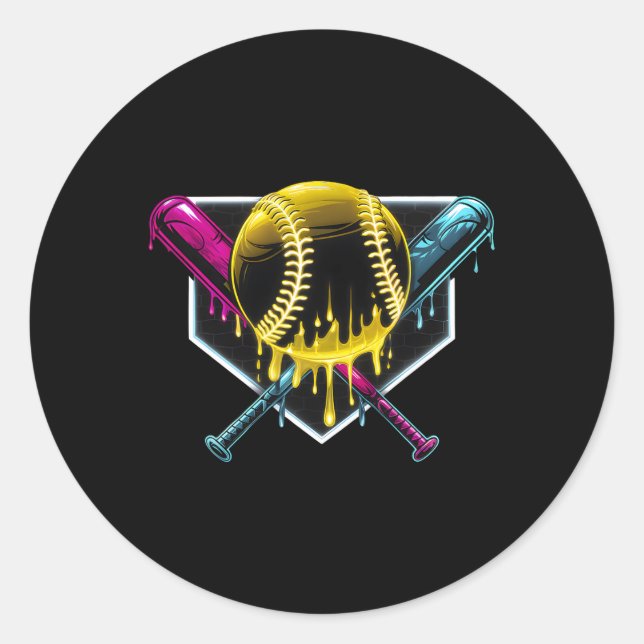 Sticker Rond Respecter le goutte Bysebyll Plaque de base Crème  (Devant)