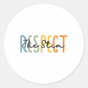 Sticker Rond Respecter Le Stim Enseignant De L'Éducation Spécia