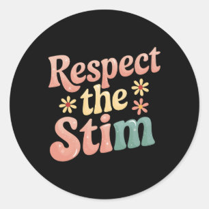 Sticker Rond Respecter Le Stim Tendance Graphique De Sensibilis