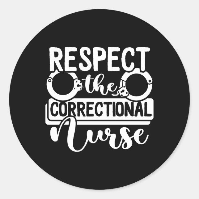 Sticker Rond Respecter L'Infirmière Correctionnelle Rn Infirmiè (Devant)
