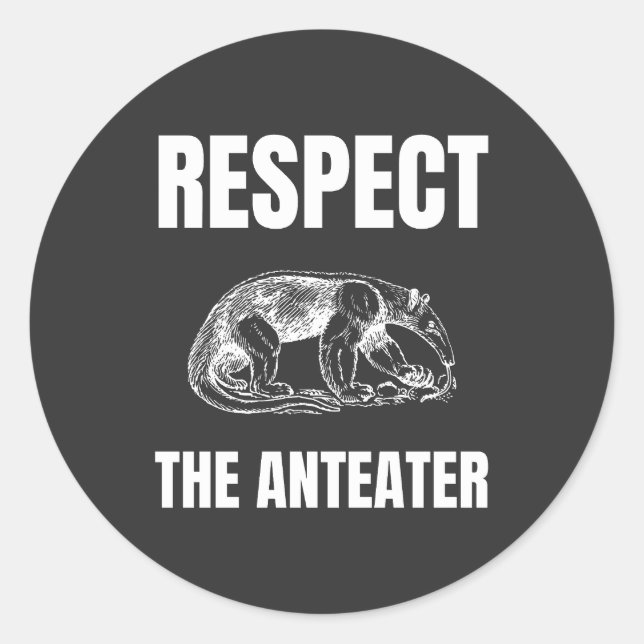 Sticker Rond Respectez l'Anteater (Devant)