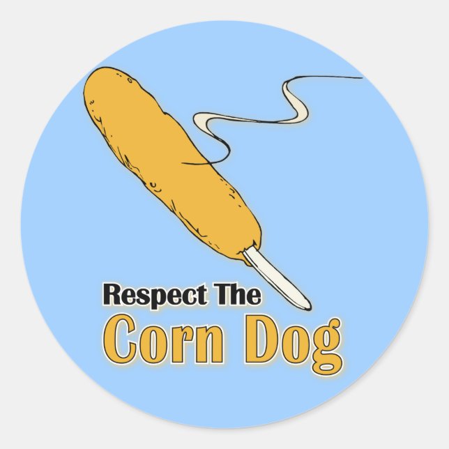 Sticker Rond Respectez le chien de maïs ? (Devant)