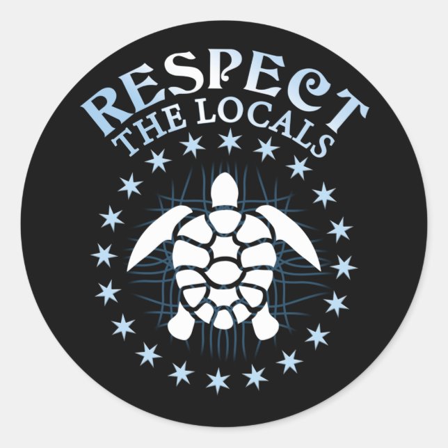 Sticker Rond Respectez Les Locaux - Citation De Plongée De Sens (Devant)