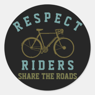 Sticker Rond respectez les motards. partagez les routes