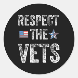 Sticker Rond Respectez Les Vets