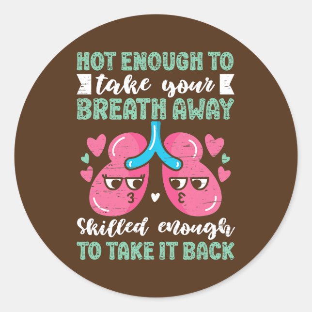 Sticker Rond Respiratory Lungs Therapy RT Respiratory (Devant)