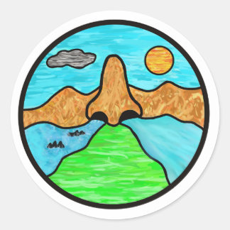 Sticker Rond respirer en respirant