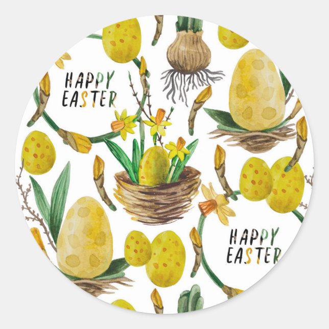 Sticker Rond Ressort jaune (Devant)