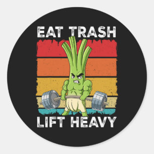 Sticker Rond Ressort Onion Gym Entraînement Poids Manger Trash