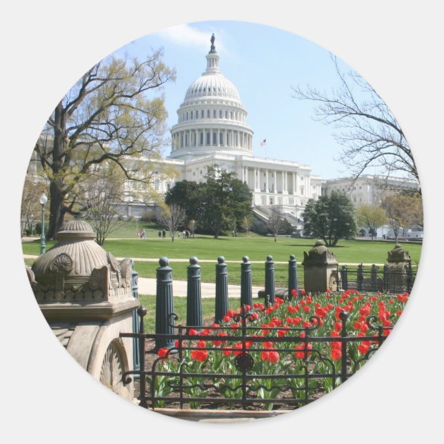 Sticker Rond Ressort US Capitol (Devant)