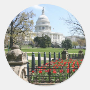 Sticker Rond Ressort US Capitol