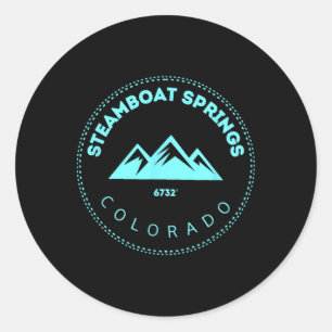 Sticker Rond Ressorts De Bateau À Vapeur Colorado Hauteur Co Mo