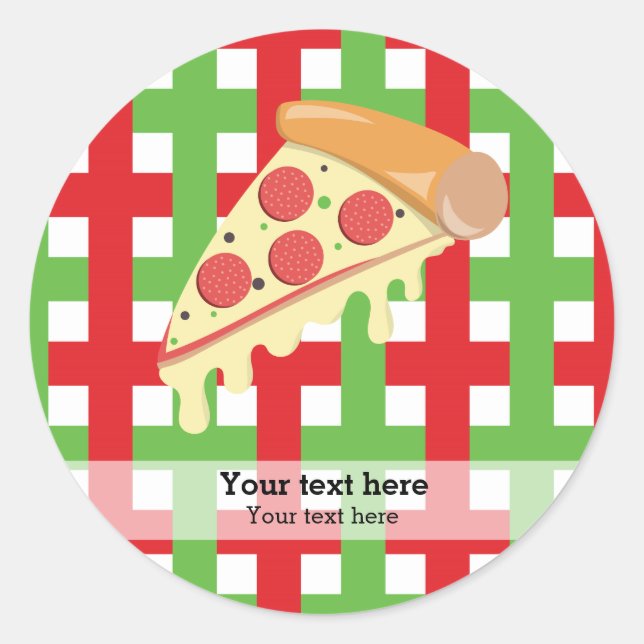 Sticker Rond Restaurant de pizza (Devant)