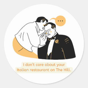 Sticker Rond restaurant italien