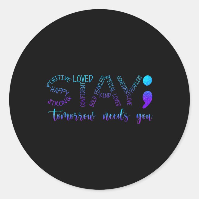 Sticker Rond Reste Demain A Besoin De Toi (Devant)