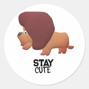 Sticker Rond Reste gentil