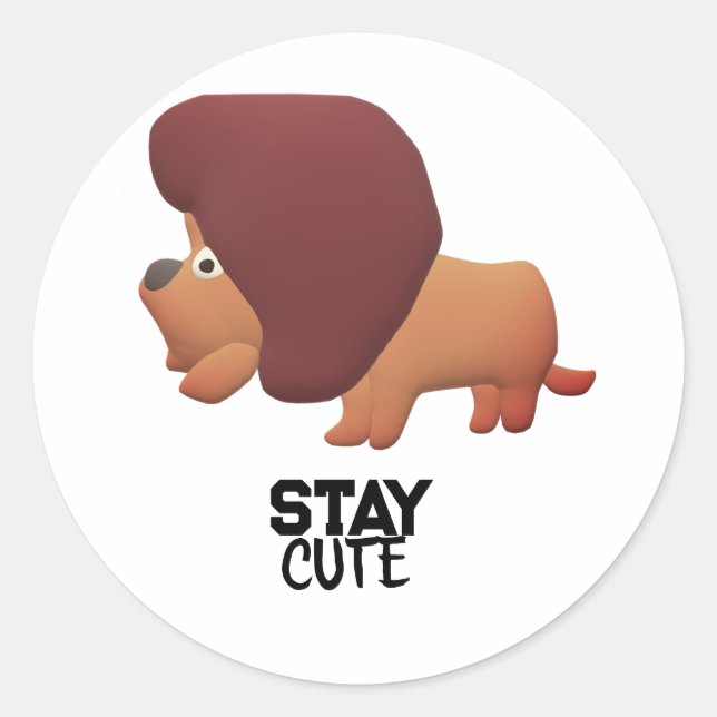 Sticker Rond Reste gentil (Devant)