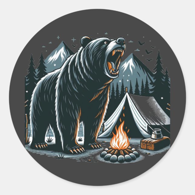 Sticker Rond Reste hors de chez moi (Devant)