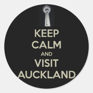 Sticker Rond rester calme visiter auckland