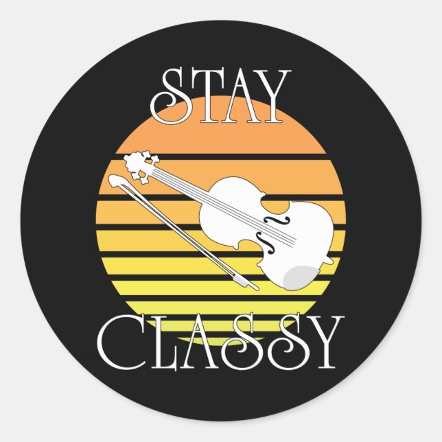 Sticker Rond rester classe (Devant)