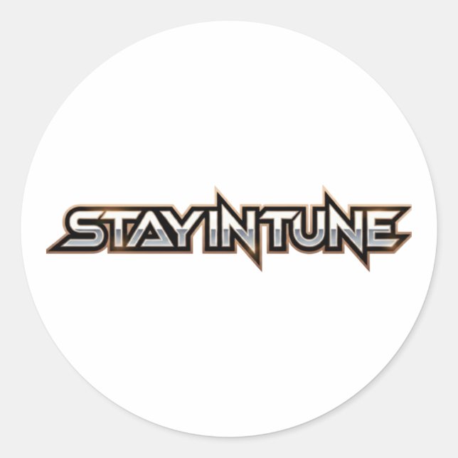 Sticker Rond Rester en phase - texte (Devant)