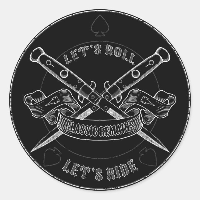 Sticker Rond Restes classiques (Devant)