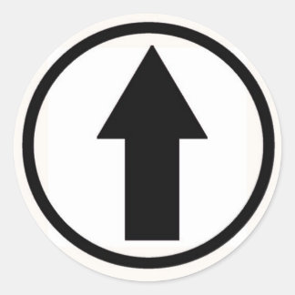 Sticker Rond Restez à l'influence - Noir