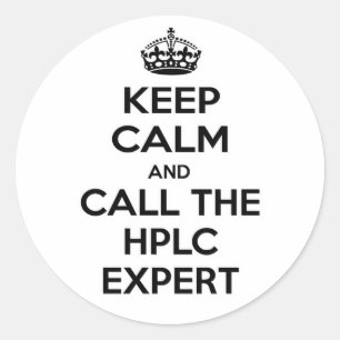 Sticker Rond Restez calme et appelez l'expert de la CLHP