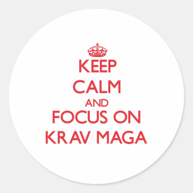Sticker Rond Restez calme et concentrez-vous sur Kagermaga (Devant)