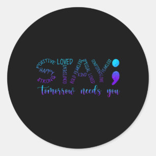 Sticker Rond Restez demain a besoin de vous 1