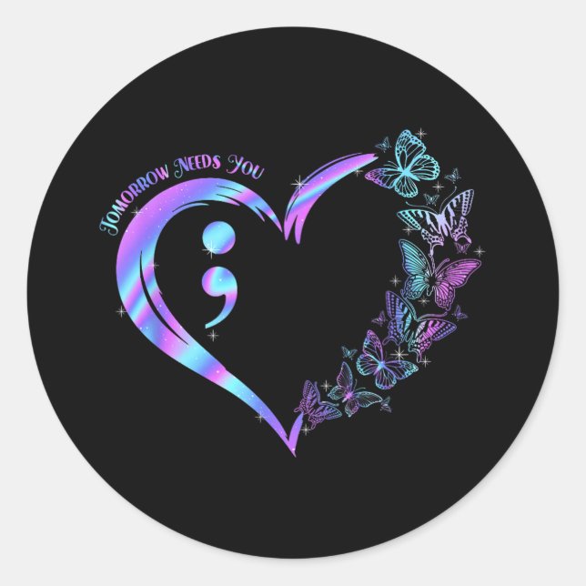 Sticker Rond Restez Demain Besoin de vous Sensibilisation à la  (Devant)