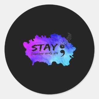 Sticker Rond Restez Demain Besoin de vous Sensibilisation à la