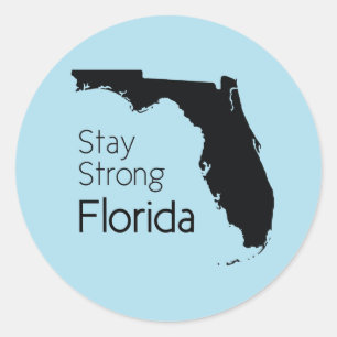 Sticker Rond Restez forte en Floride