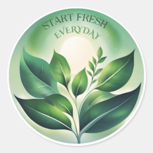 Sticker Rond Restez frais tous les jours
