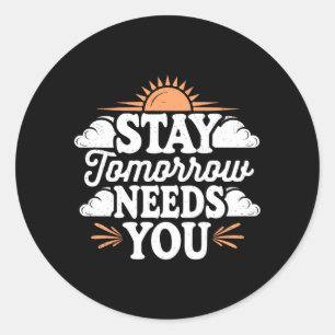 Sticker Rond Restez Restez Forts Sensibilisation Santé Mentale