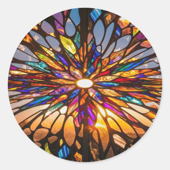 Sticker Rond Restez-y. (Devant)