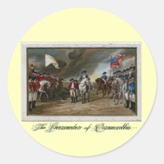Sticker Rond Restitution de Lord Cornwallis à Yorktown