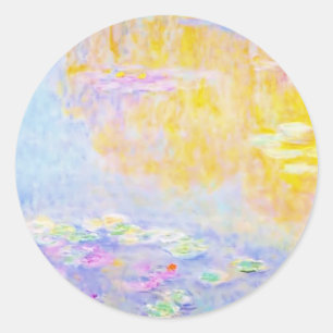 Sticker Rond résumé, nénuphars 7 de monet