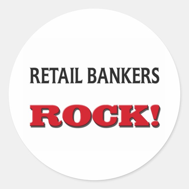 Sticker Rond Retail Bankers Rock (Devant)