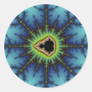 Sticker Rond Réticules - fractale