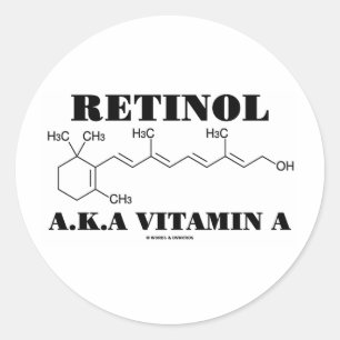 Sticker Rond Retinol A.K.A. Vitamine A (Molécule de Retraite)