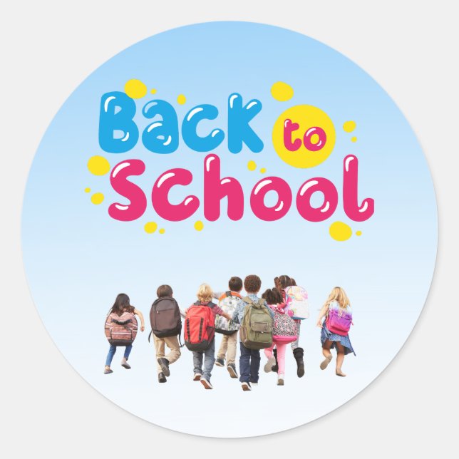 Sticker Rond Retour à l'école  (Devant)