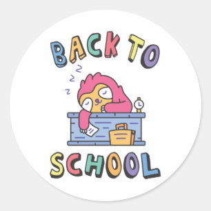 Sticker Rond Retour à l'école