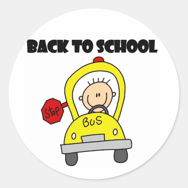 Sticker Rond Retour à l'école (Devant)