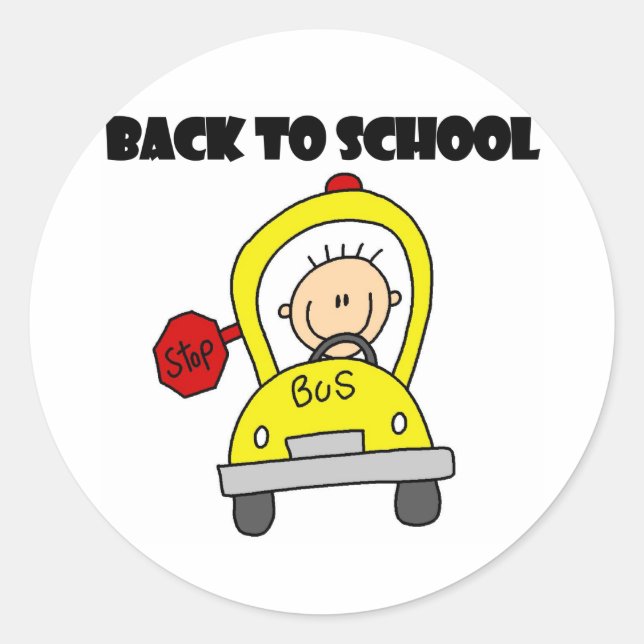 Sticker Rond Retour à l'école (Devant)